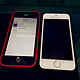 iPhone 5S 天空灰配RED™官方套 + 土豪金配黑色官方套，iPhone 1代 镇楼