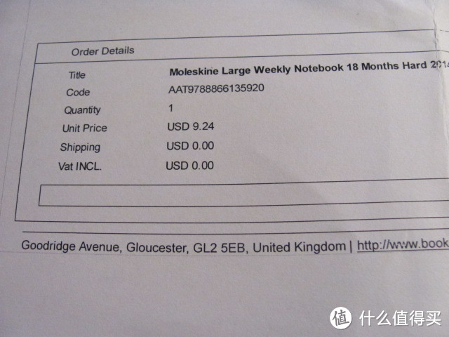 The Book Depository直邮， 神价格的 Moleskine 18月周记本