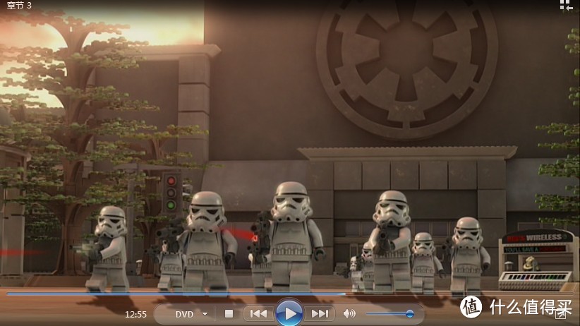 买来等增值？晒 《LEGO Star Wars：The Empire Strikes Out 》DVD（附送黑武士人仔）