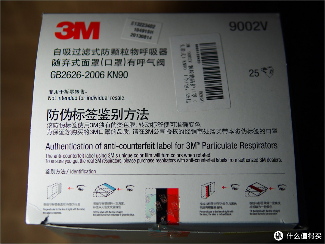 厚德载雾：3M 9002V 颗粒物防护口罩(头带式)KN90 分享