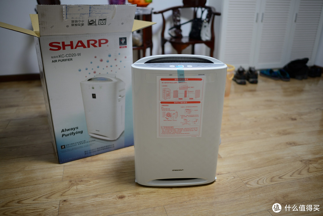 安心的感觉，难以感知的作用——SHARP 夏普 KC-CD20-W 空气过滤器 开箱