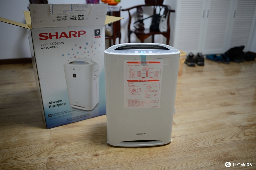 安心的感觉，难以感知的作用——SHARP 夏普 KC-CD20-W 空气过滤器 开箱