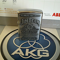 海淘 ZIPPO 银占边酒标 Jim Beam Pewter Emblem 打火机，吸烟屌丝的新玩物