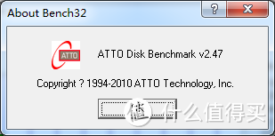 软件使用比较常见的ATTO Disk Benchmark，版本为2.47，注意，这不是最新版本，原因是我懒