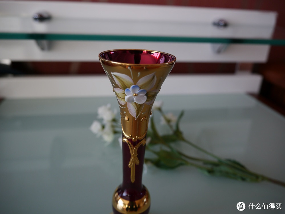 意大利之花——在威尼斯买的 纯手工镀金上釉玻璃花瓶