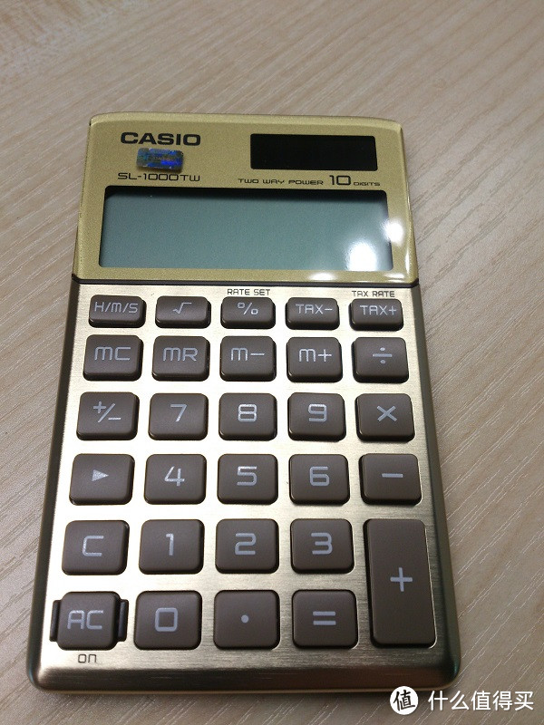 迷你奢华土豪金！CASIO 卡西欧 SL-1000TW-GD 卡片式 便携计算器