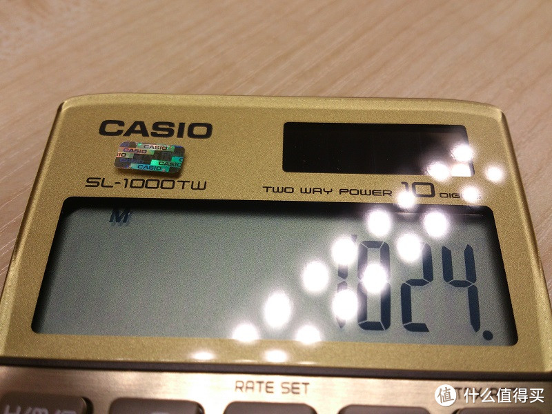 迷你奢华土豪金！CASIO 卡西欧 SL-1000TW-GD 卡片式 便携计算器