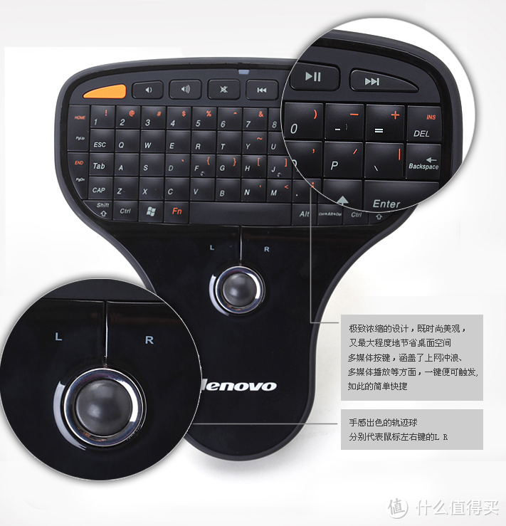 【奇葩物】lenovo 联想 N5902 掌中宝 无线键鼠一体遥控器，另有美女真人兽