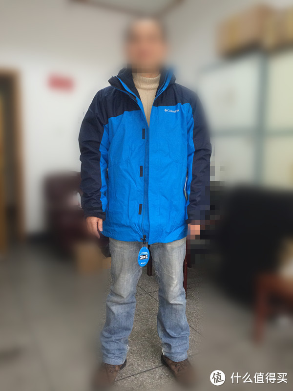 Columbia 哥伦比亚 Eager Air II Interchange Jacket 男款三合一冲锋衣 到手，尺码供大家参考