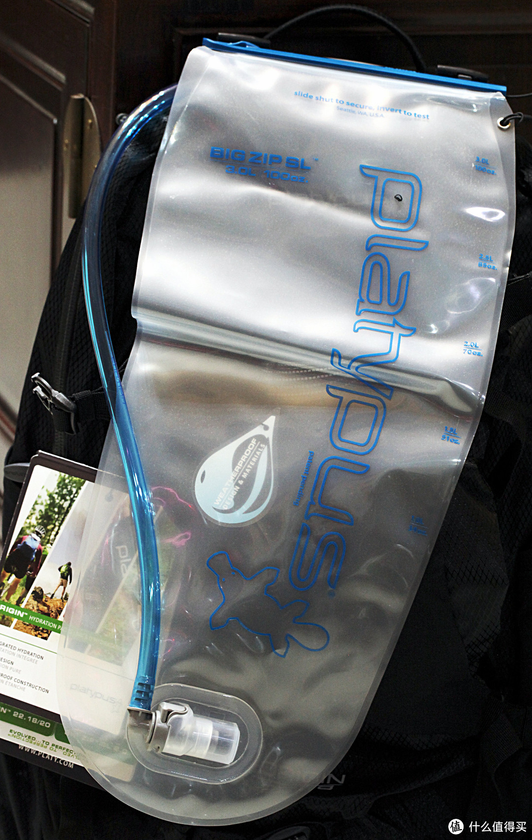 超值的 Platypus 鸭嘴兽 Origin 22 Hydration 户外背包 22L(含Big Zip SL大开口水袋)