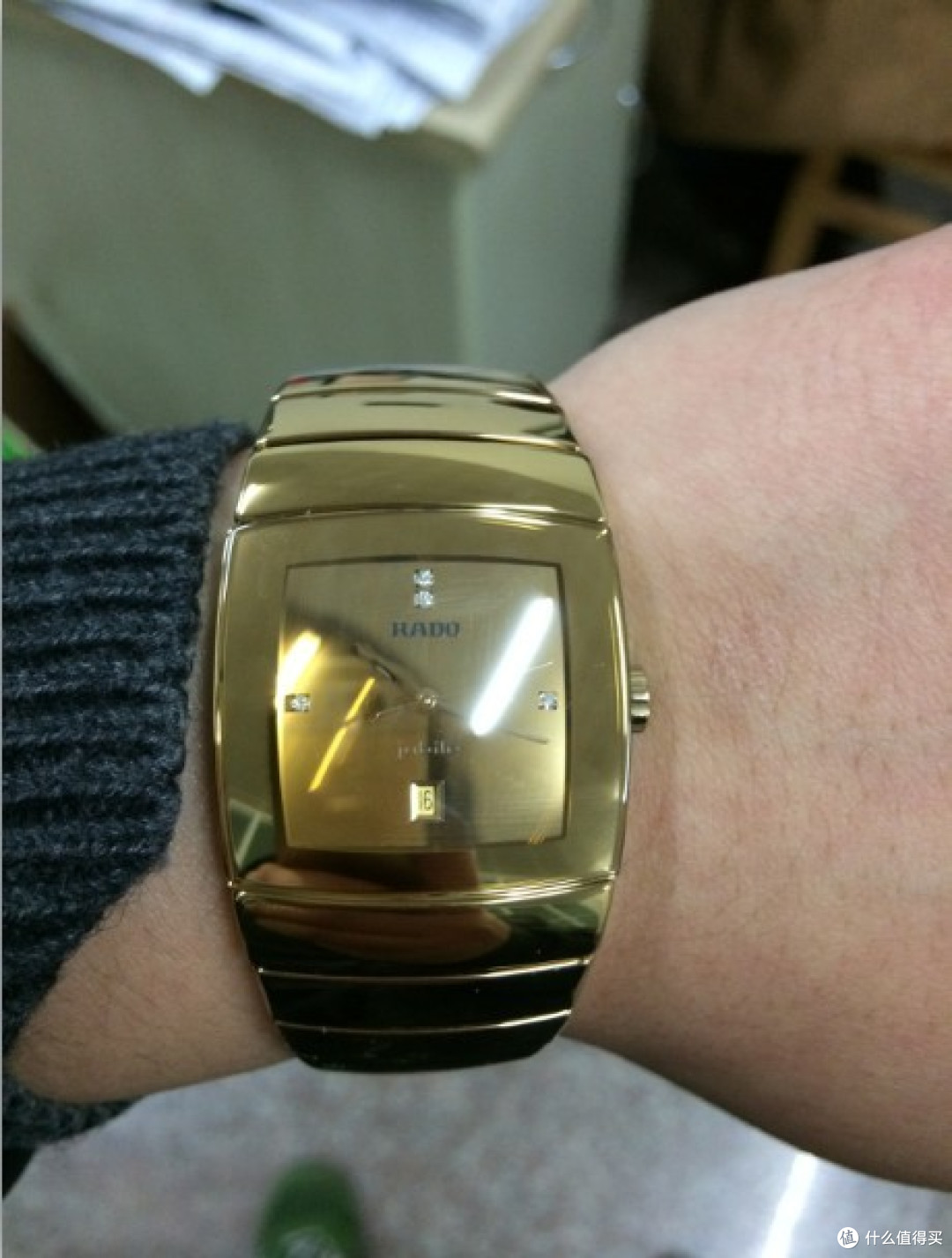 闪瞎眼的土豪金——Rado 雷达 Sintra Jubile R13774702 男士腕表