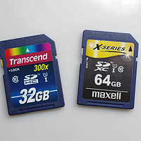 老王晒单之 台产双杰：Transcend 创见 SDHC 32GB SD存储卡 V.S Maxell 麦克赛尔 64G SDXC高速存储卡