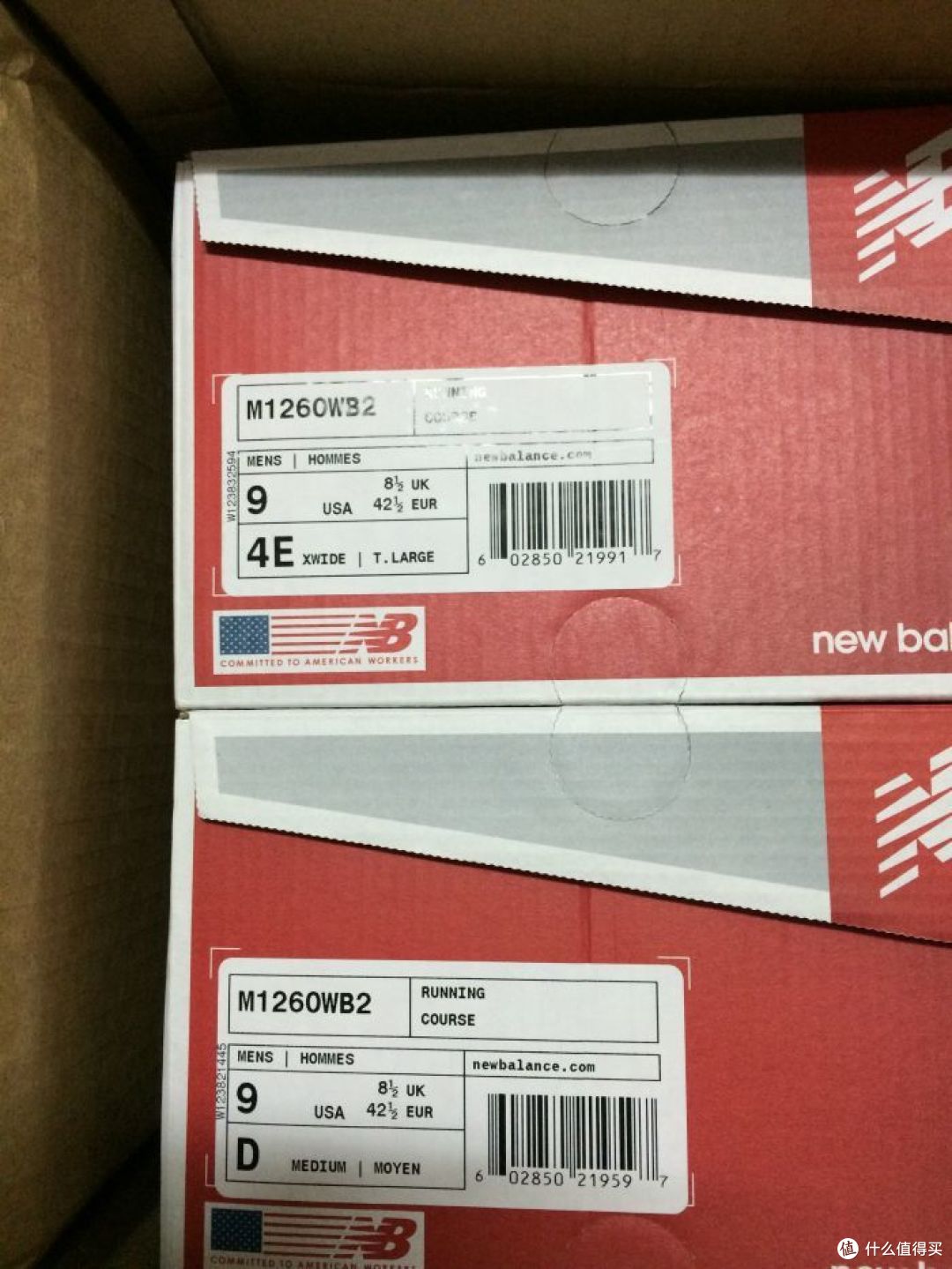 newbalance新百伦m1260v2男款级支撑跑鞋d与4e宽度对比纠结宽度的进