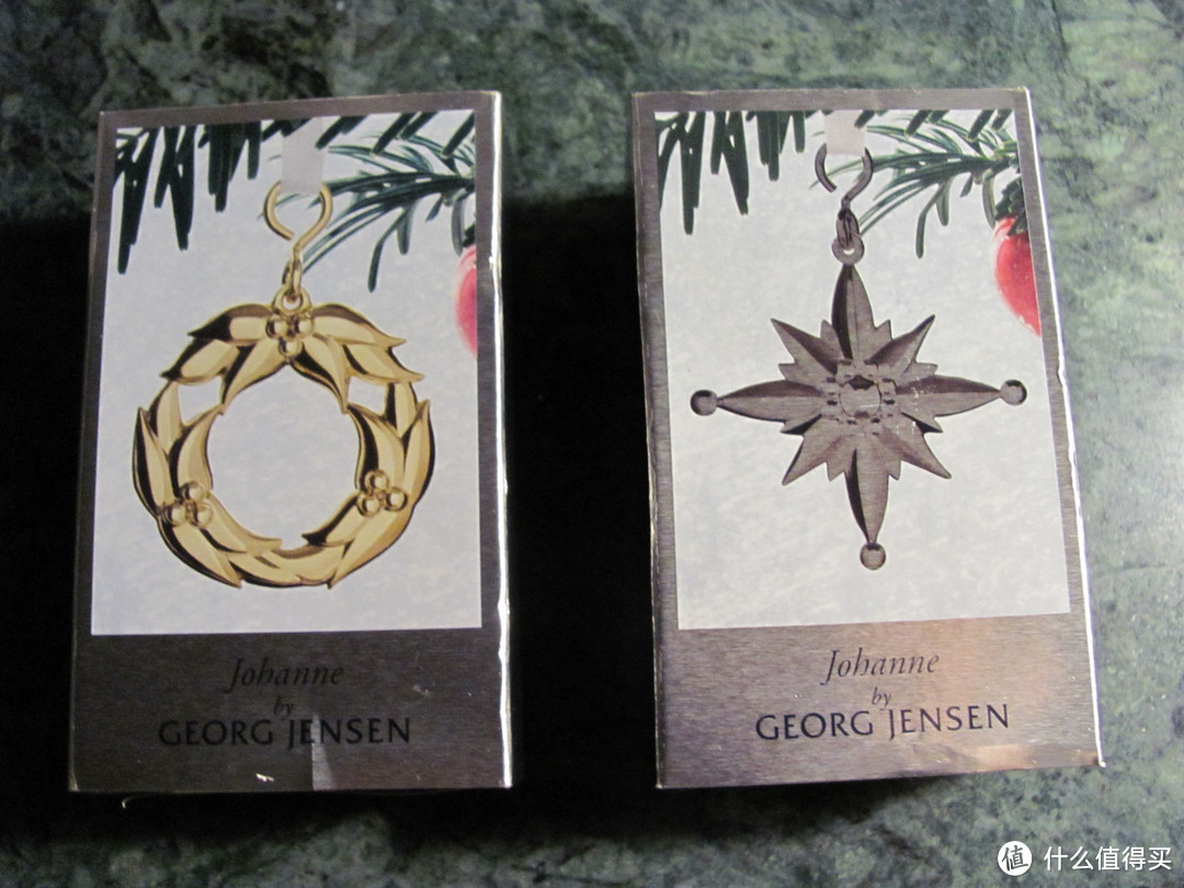 超越土豪的品位：GeorgJensen 乔治.杰生 丹麦装饰花环节日挂件 镀24K 3501810、镀24K钯金 3501910