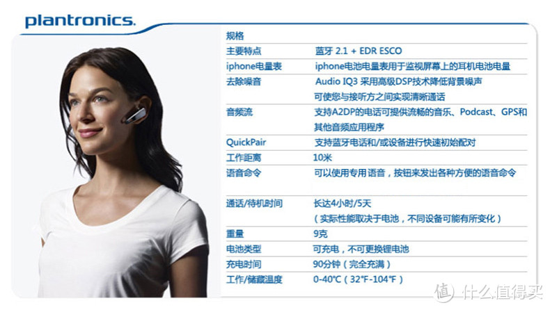 Plantronics双雄会：Plantronics 缤特力 Savor M1100 + Plantronics975 蓝牙耳机