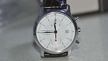 大爱白底蓝针：Baume & Mercier 名士 Classima 克莱斯麦系列 男款 自动机械 计时腕表 8692