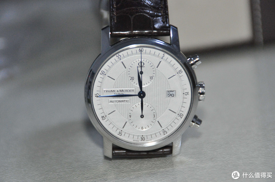 大爱白底蓝针：Baume & Mercier 名士 Classima 克莱斯麦系列 男款 自动机械 计时腕表 8692