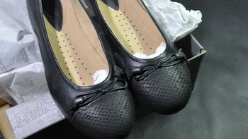 黑色五买到的 ECCO 爱步 Angel Bow Flat 女款单鞋