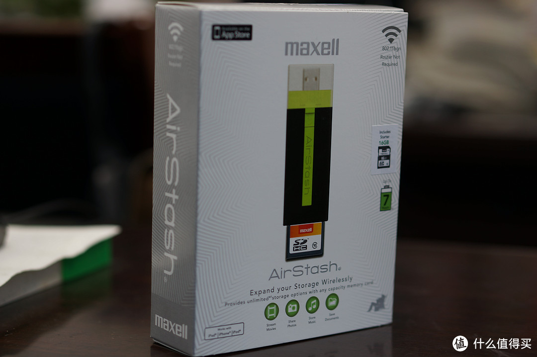 MAXELL 麦克赛尔 AirStash Wi-Fi无线SD卡共享存储器 本地升级