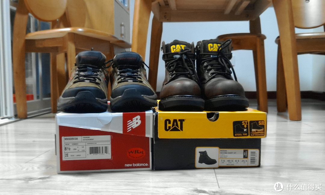 Caterpillar 卡特彼勒 （CAT） Second Shift ST 男款工装靴 + New Balance 新百伦 MX608 防水训练鞋，体验支付宝海转运淘客