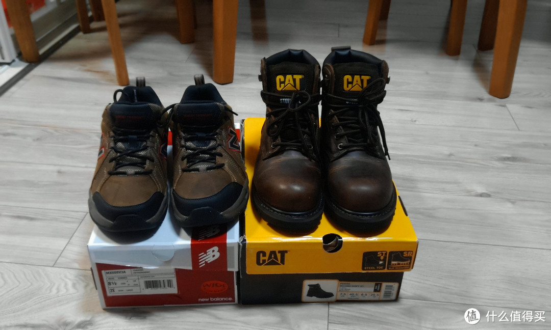 Caterpillar 卡特彼勒 （CAT） Second Shift ST 男款工装靴 + New Balance 新百伦 MX608 防水训练鞋，体验支付宝海转运淘客