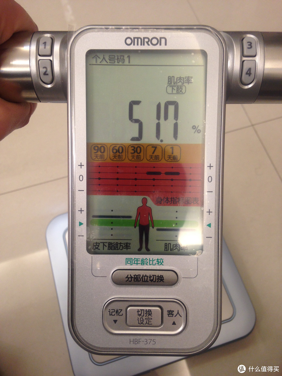 时刻监测身体变化——Omron 欧姆龙 身体脂肪测量仪 HBF-375