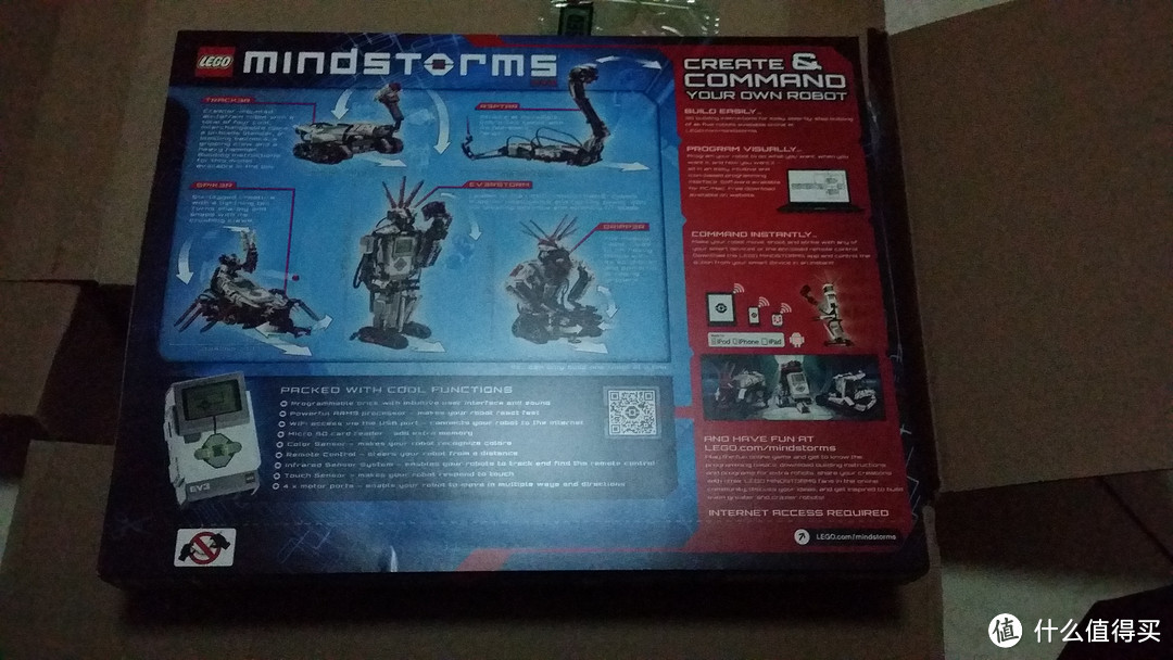 LEGO 乐高 MindStorms EV3 三代机器人 31313 开箱拼插体验