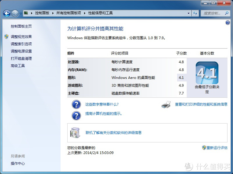 win7系统跑分情况