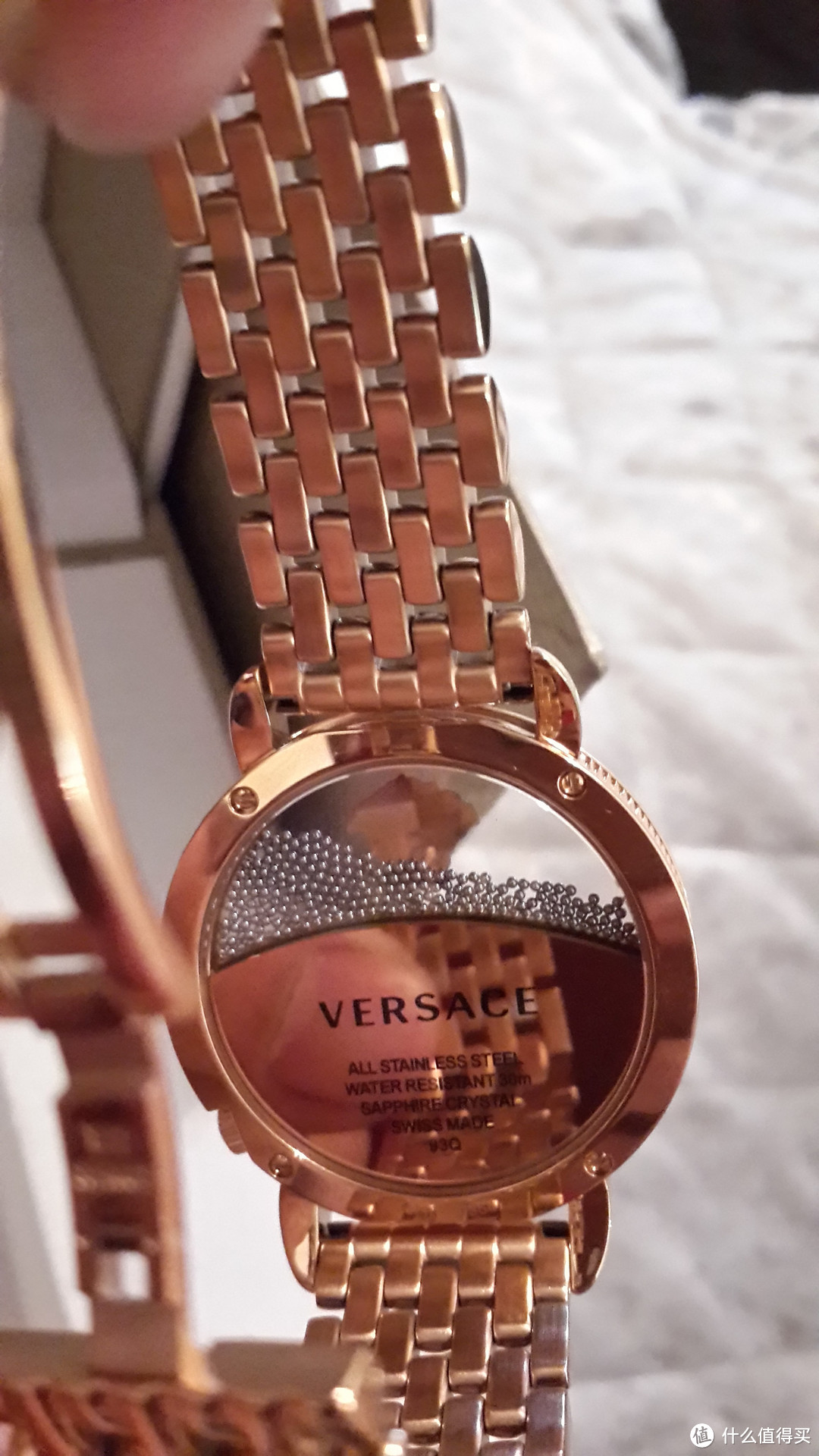 玫瑰金美杜莎：Versace 范思哲 "Krios" Rose Gold Ion  玫瑰金女款腕表 93Q80BD008 S080