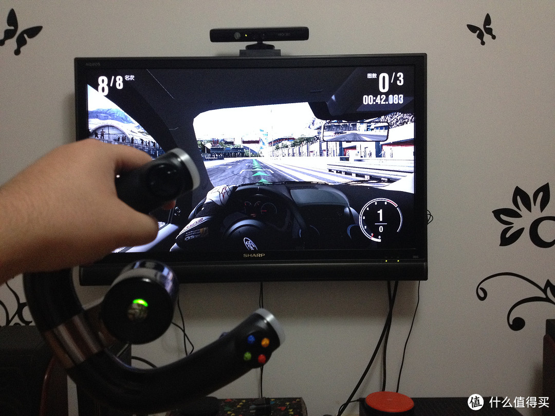 伪驾驶模拟：Microsoft 微软 Xbox360 U型无线竞速震动方向盘