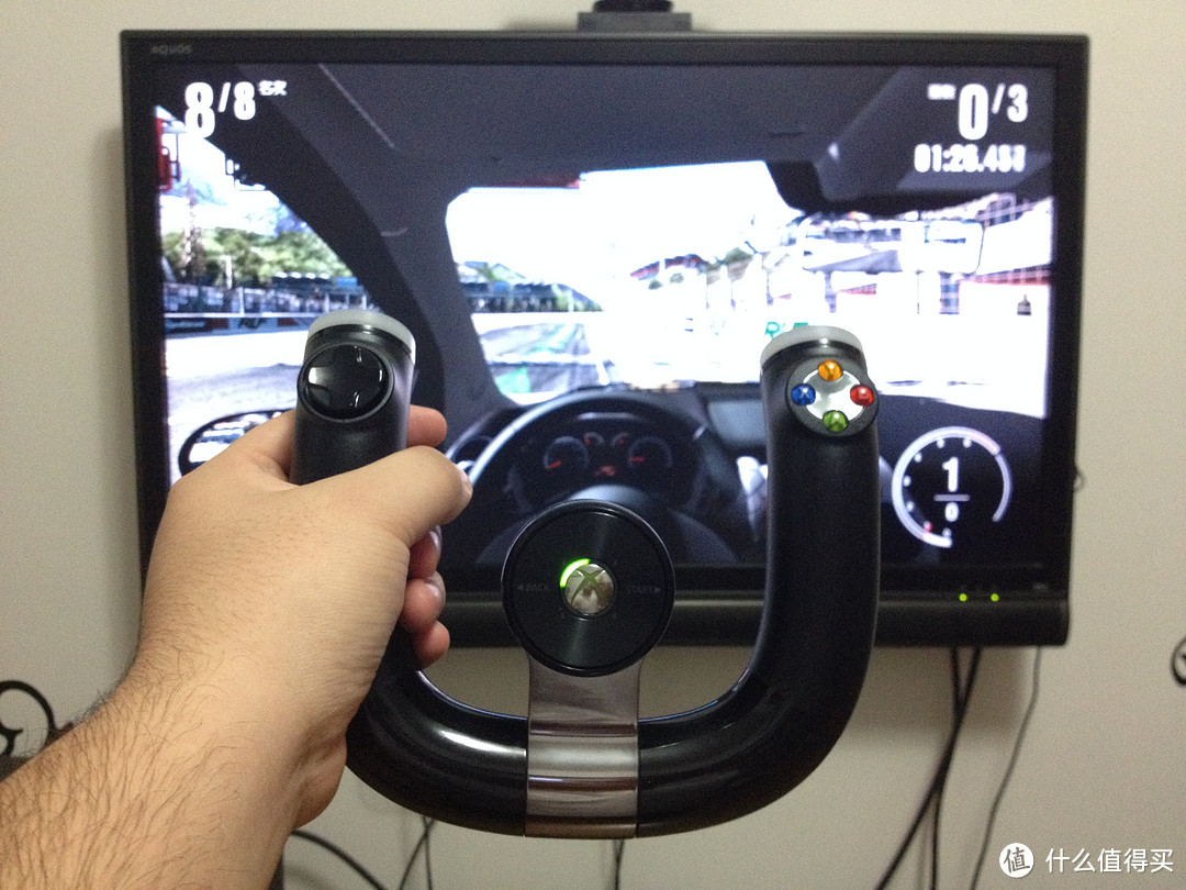 伪驾驶模拟：Microsoft 微软 Xbox360 U型无线竞速震动方向盘