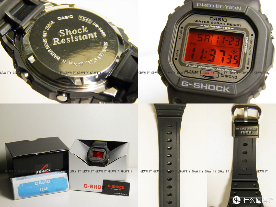 G-Shock 20周年纪念版的 DW-5000ML-1JF