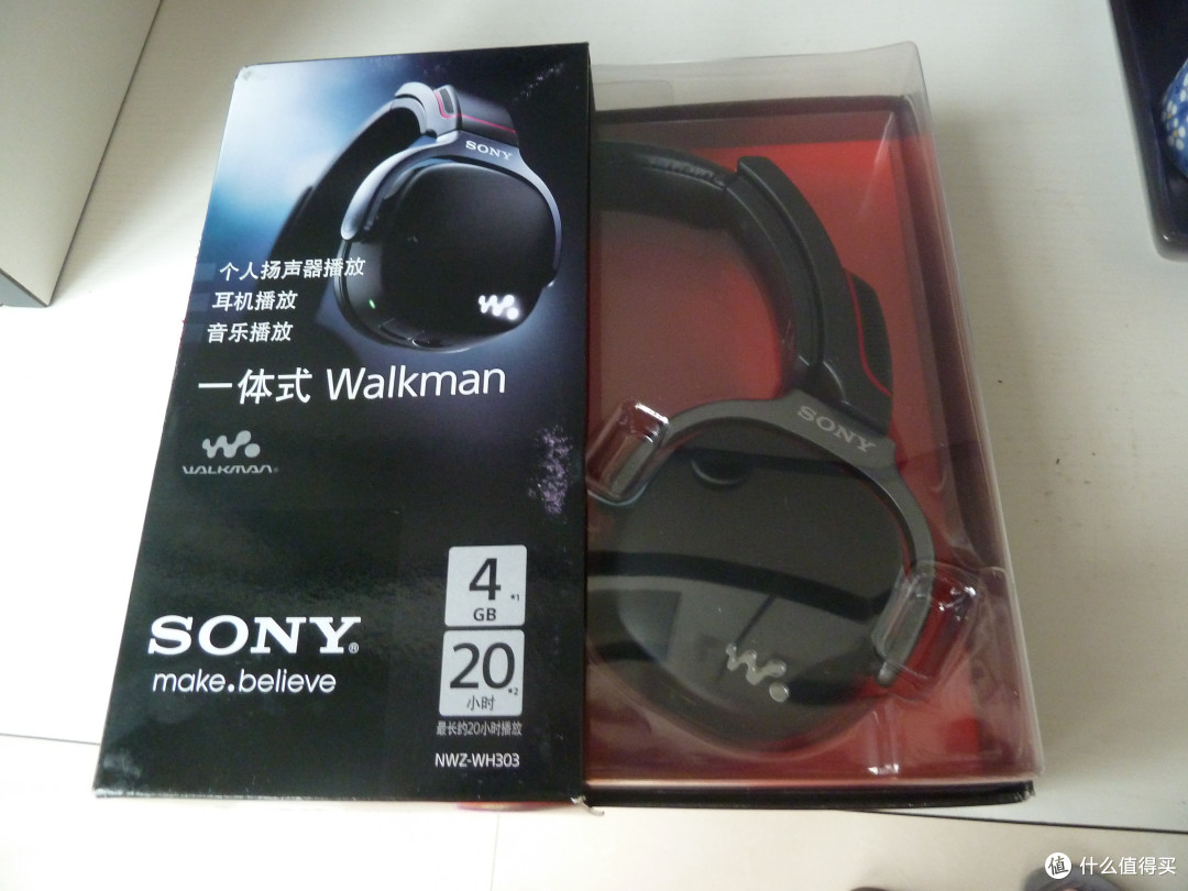 再也没有耳机线缠绕的烦恼:SONY 索尼 NWZ-WH303 一体型音乐播放器