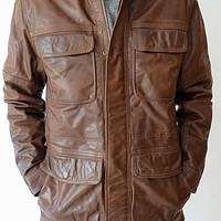 粗犷厚重军旅风——Timberland 天木兰 Earthkeepers系列 Abington Leather Field Coat 男士皮衣，尺码选择及保养