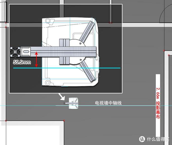 投影机的安装参数计算及DIY通用型超稳定投影挂架