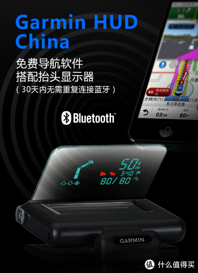 加上HUD，让你开车有开飞机的赶脚：GARMIN 佳明 HUD 抬头显示器