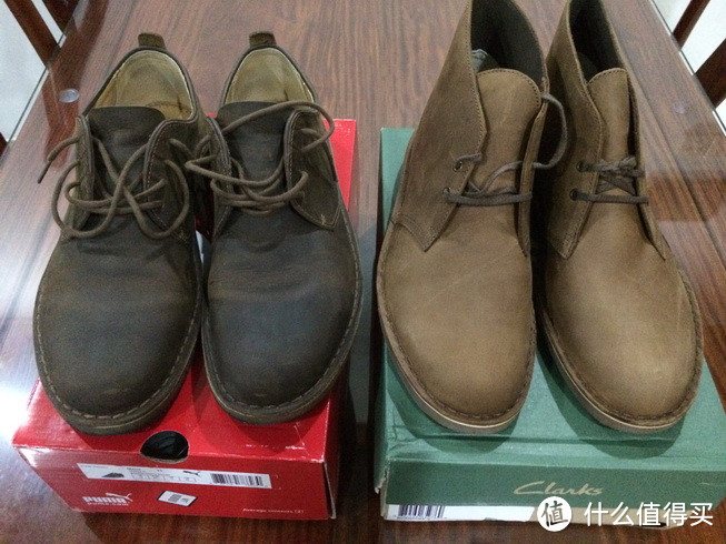 Clarks 其乐 沙漠靴 + PUMA 彪马 Suede 复古休闲鞋