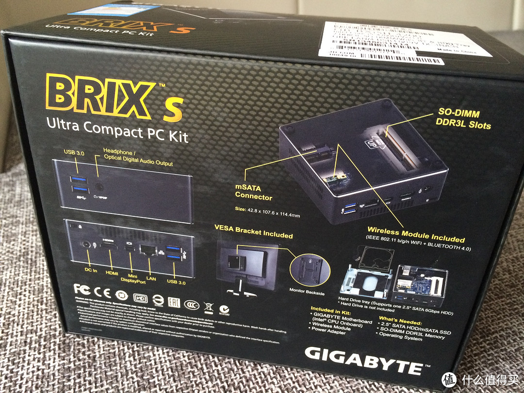 Gigabyte 技嘉 Brix UltraPC 紧凑型准系统电脑