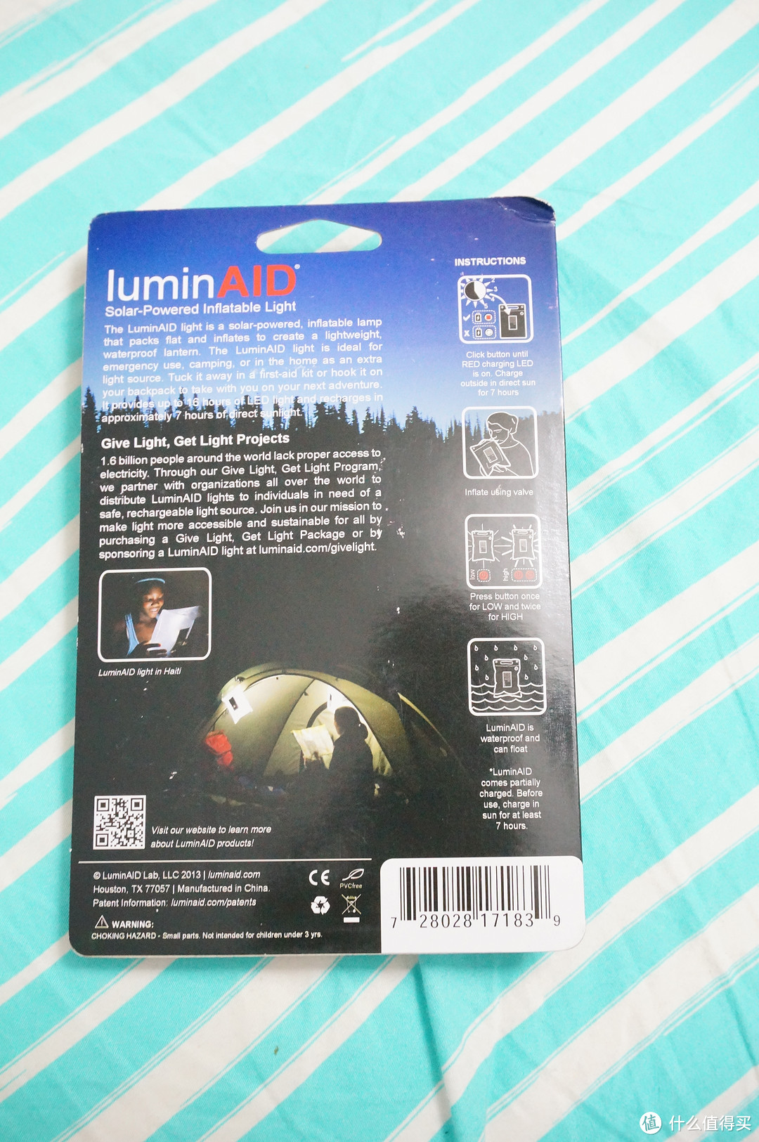 奇葩物：LuminAID Solar Inflatable Light 太阳能充气LED灯