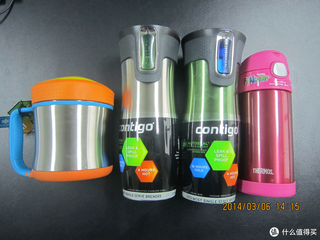 Thermos 膳魔师 吸管保温杯 + Contigo 康迪克 Autoseal West Loop 车载运动保温水杯、儿童食物保温桶