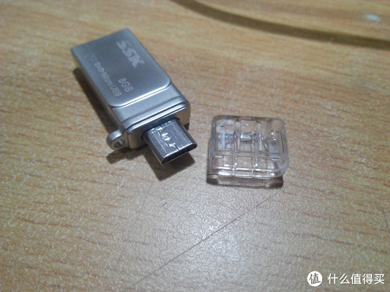 微型双龙：SSK 飚王 小白 SFD236 迷你手机U盘（USB+microUSB 双头）