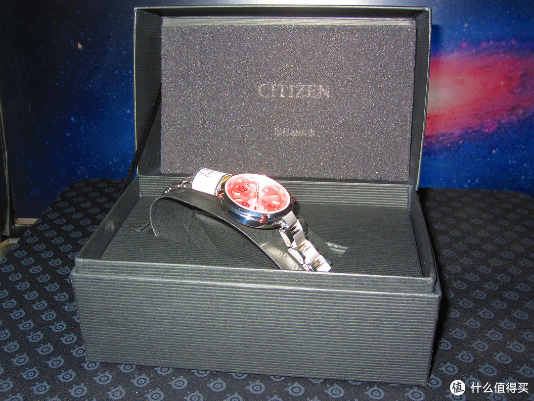 Citizen 西铁城 EC1044-55W 女款钛合金光动能电波腕表