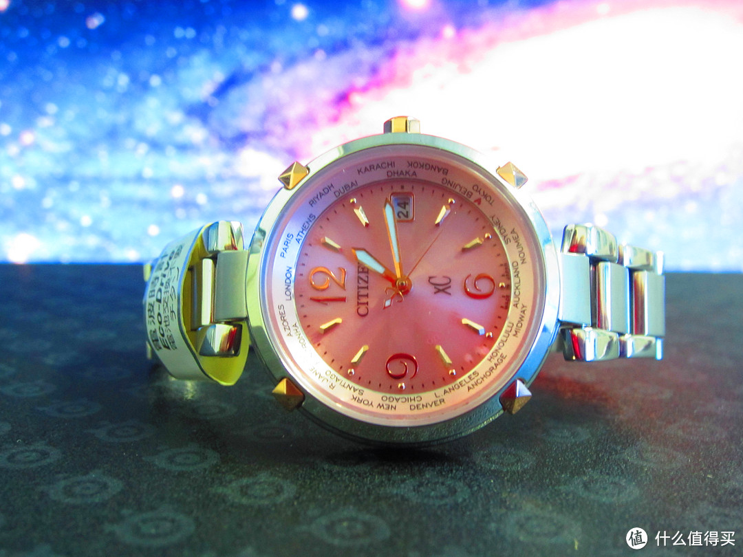 Citizen 西铁城 EC1044-55W 女款钛合金光动能电波腕表