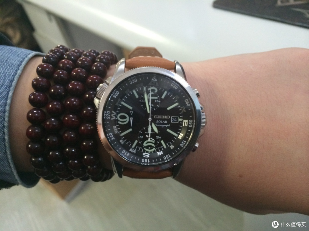 迟来的第一次晒单:SEIKO 精工 SSC081 男款 光动能腕表