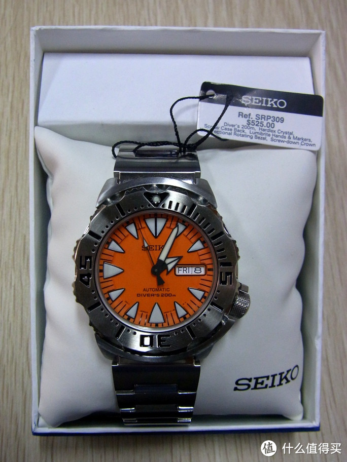 春天来了，发骚要趁早：SEIKO 精工 SRP309 新橙鬼 Classic Automatic Divers Watch 男款潜水手表