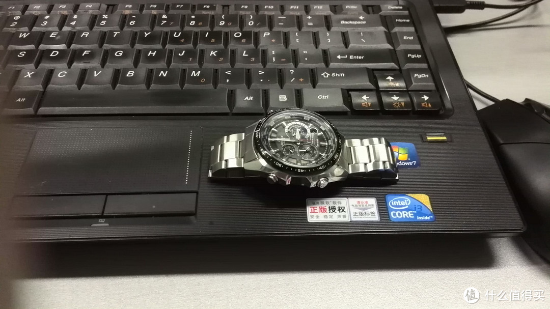 Casio 卡西欧 Edifice系列 EQS500DB-1A1 男士腕表 + 乐极生悲的Swarovski 施华洛世奇 水晶星挂饰