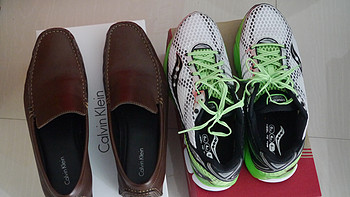 正装、跑步两不误：Calvin Klein Deauville Medium 男款正装皮鞋 + Saucony 索康尼 Triumph 10  男款跑鞋