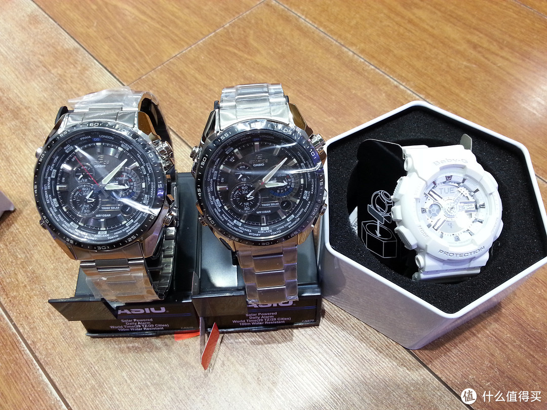 海淘历险记：Casio 卡西欧 Edifice系列 EQS-500DB-1A1 男士腕表、Baby-G BA-110-7A3CR 女款腕表