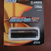 台电骑士USB3.0 128G U盘外观展示(挂绳孔|USB口|备份|界面)