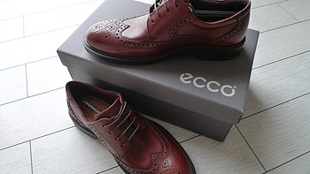 ECCO 爱步 Atlanta Wing Tip Oxford Cognac 男款雕花棕色皮鞋